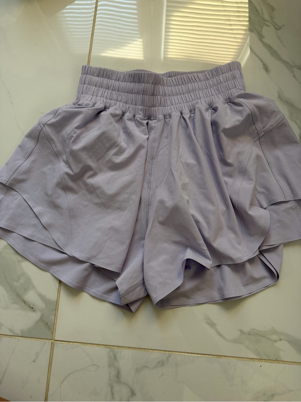 lululemon athletica Lilac Layered Running Shorts